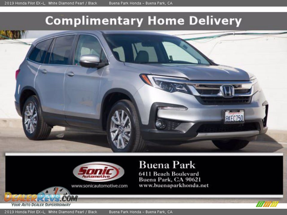 2019 Honda Pilot EX-L White Diamond Pearl / Black Photo #1