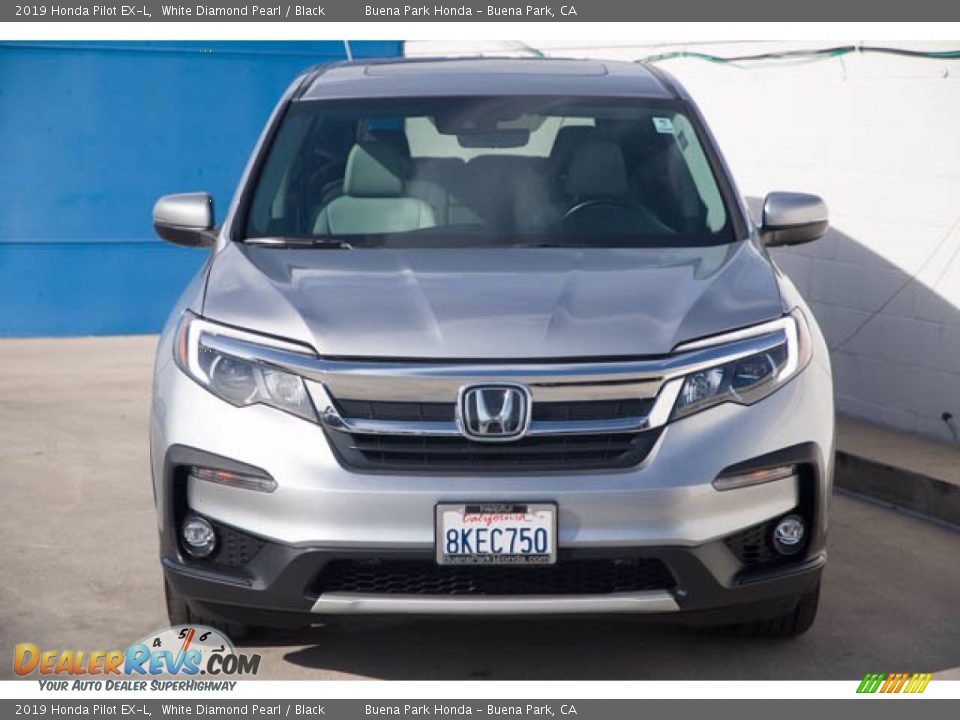 2019 Honda Pilot EX-L White Diamond Pearl / Black Photo #7