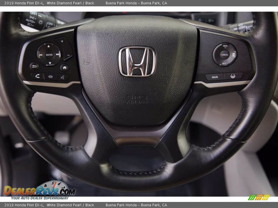 2019 Honda Pilot EX-L White Diamond Pearl / Black Photo #13