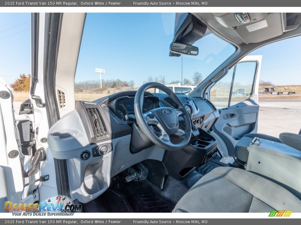 2015 Ford Transit Van 150 MR Regular Oxford White / Pewter Photo #19