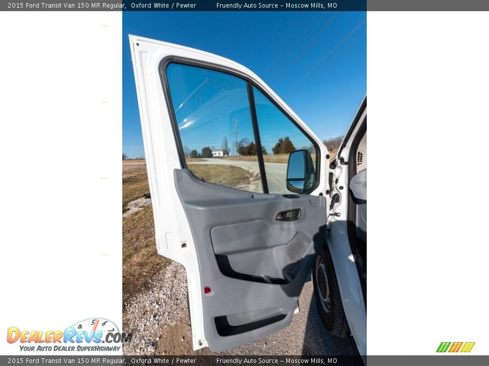 2015 Ford Transit Van 150 MR Regular Oxford White / Pewter Photo #20