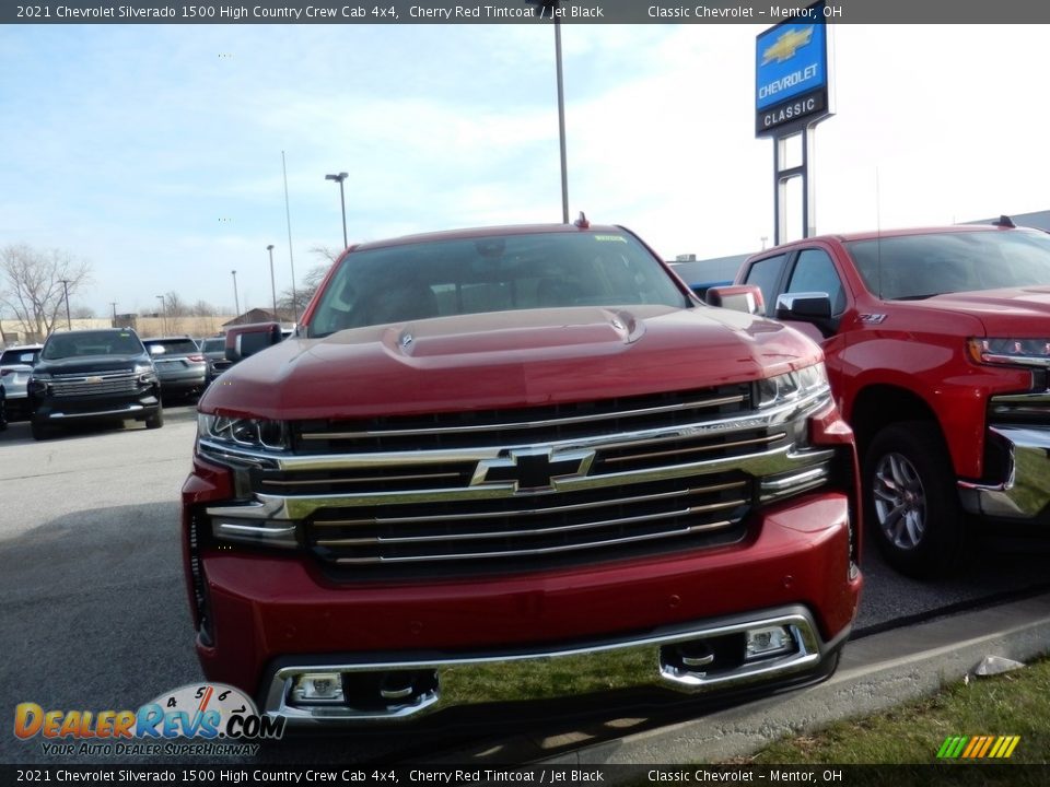 2021 Chevrolet Silverado 1500 High Country Crew Cab 4x4 Cherry Red Tintcoat / Jet Black Photo #2