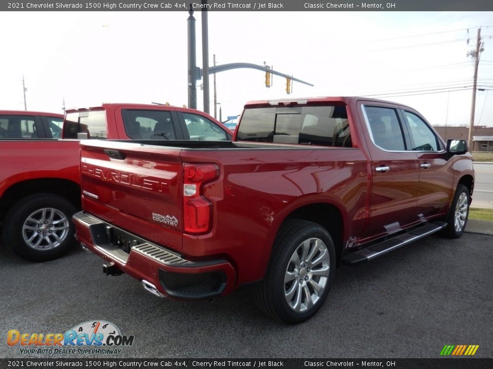 2021 Chevrolet Silverado 1500 High Country Crew Cab 4x4 Cherry Red Tintcoat / Jet Black Photo #4