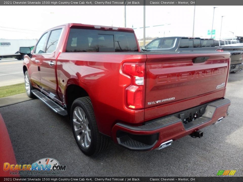 2021 Chevrolet Silverado 1500 High Country Crew Cab 4x4 Cherry Red Tintcoat / Jet Black Photo #5