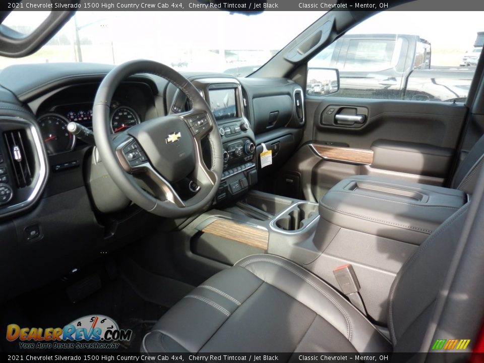 Jet Black Interior - 2021 Chevrolet Silverado 1500 High Country Crew Cab 4x4 Photo #7