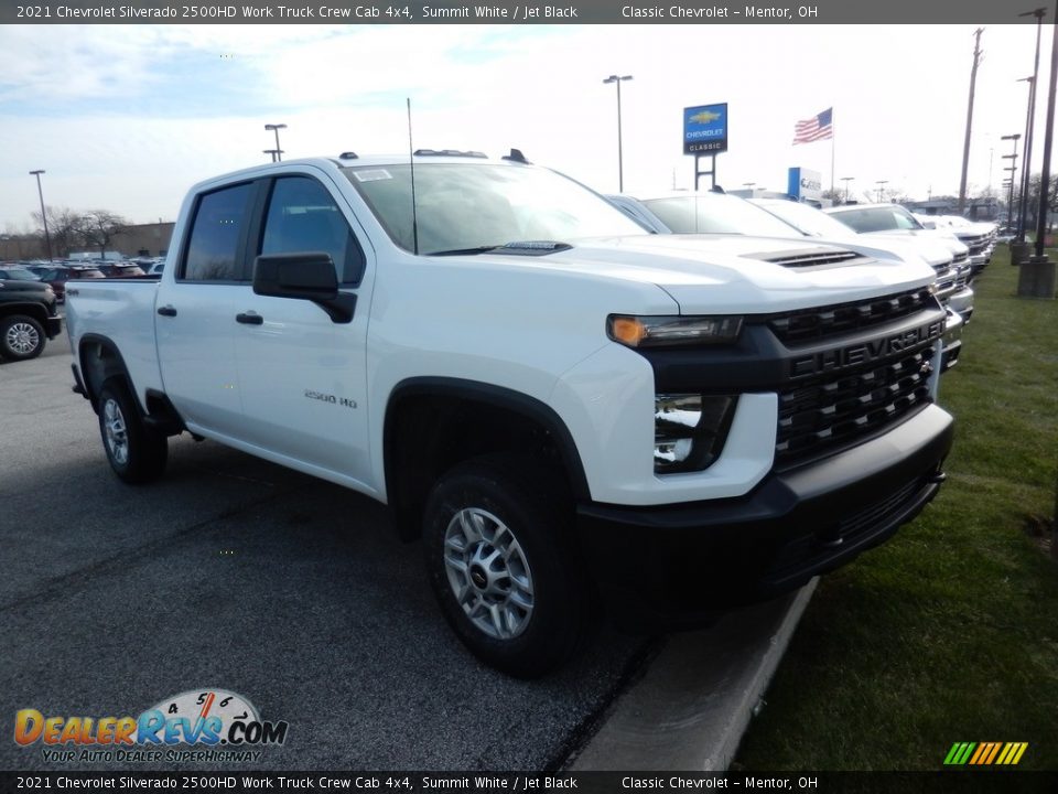 2021 Chevrolet Silverado 2500HD Work Truck Crew Cab 4x4 Summit White / Jet Black Photo #3