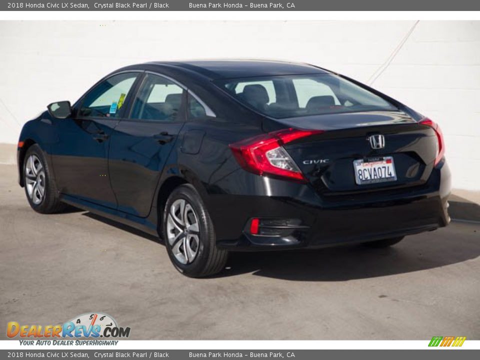 2018 Honda Civic LX Sedan Crystal Black Pearl / Black Photo #2