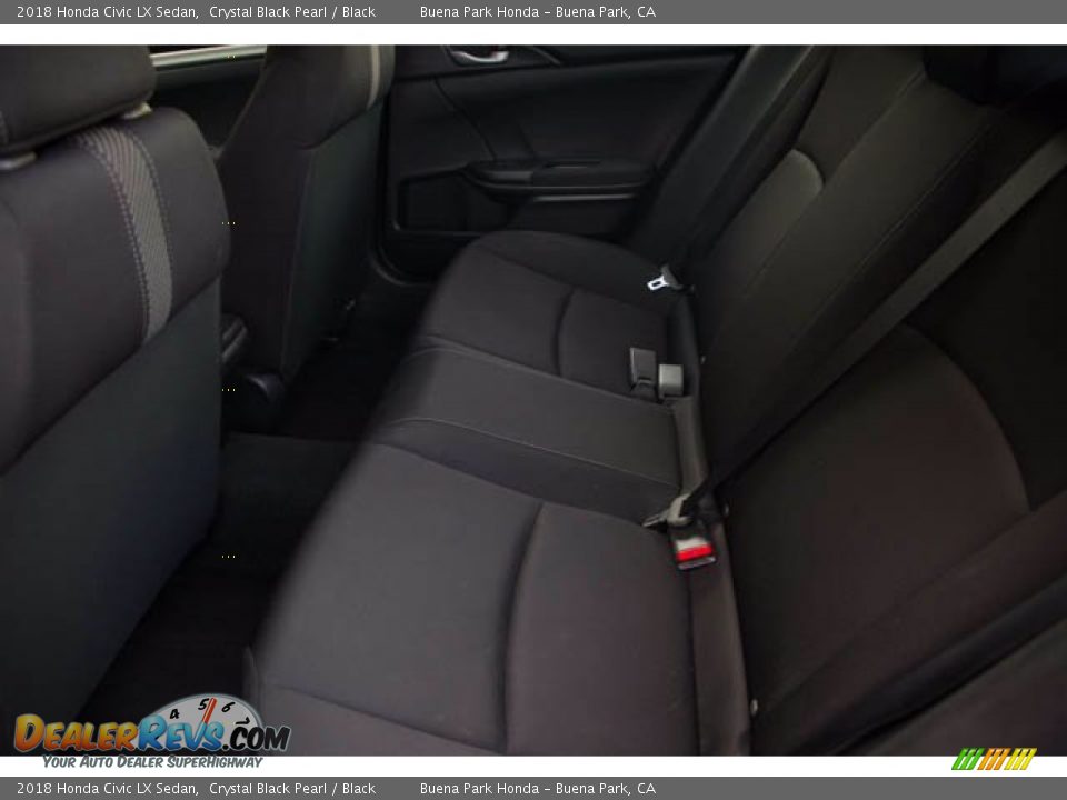 2018 Honda Civic LX Sedan Crystal Black Pearl / Black Photo #4
