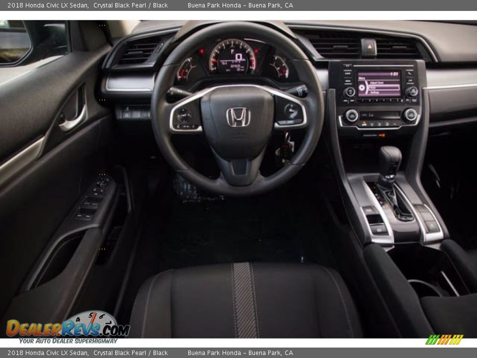 2018 Honda Civic LX Sedan Crystal Black Pearl / Black Photo #5