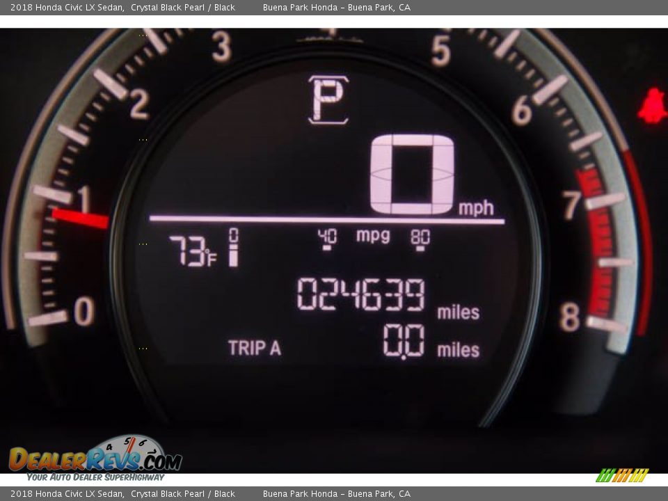2018 Honda Civic LX Sedan Crystal Black Pearl / Black Photo #6