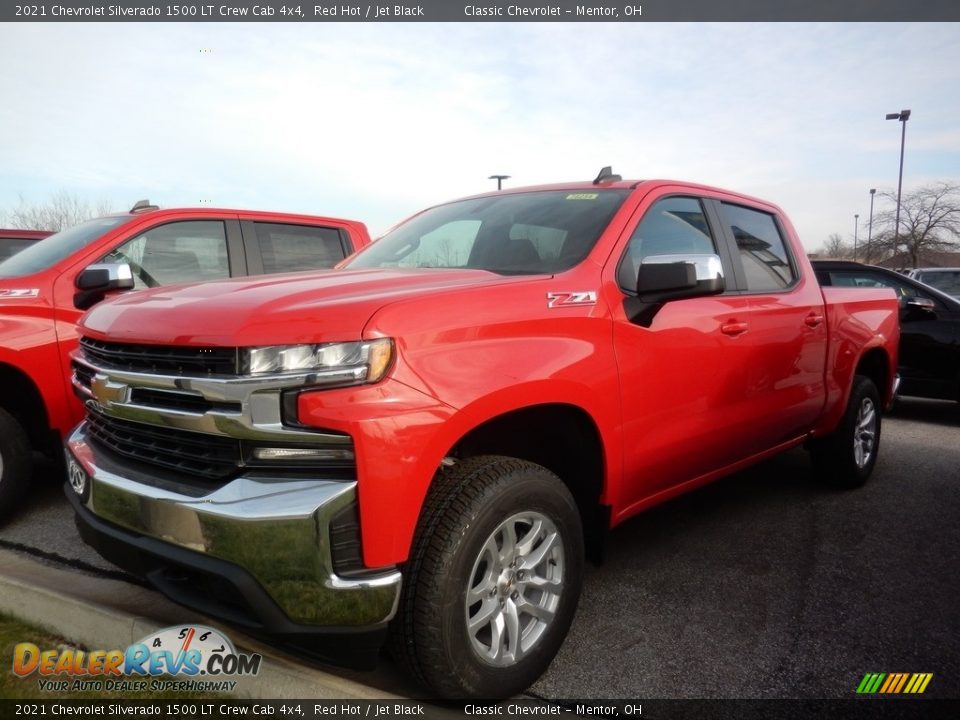 2021 Chevrolet Silverado 1500 LT Crew Cab 4x4 Red Hot / Jet Black Photo #1