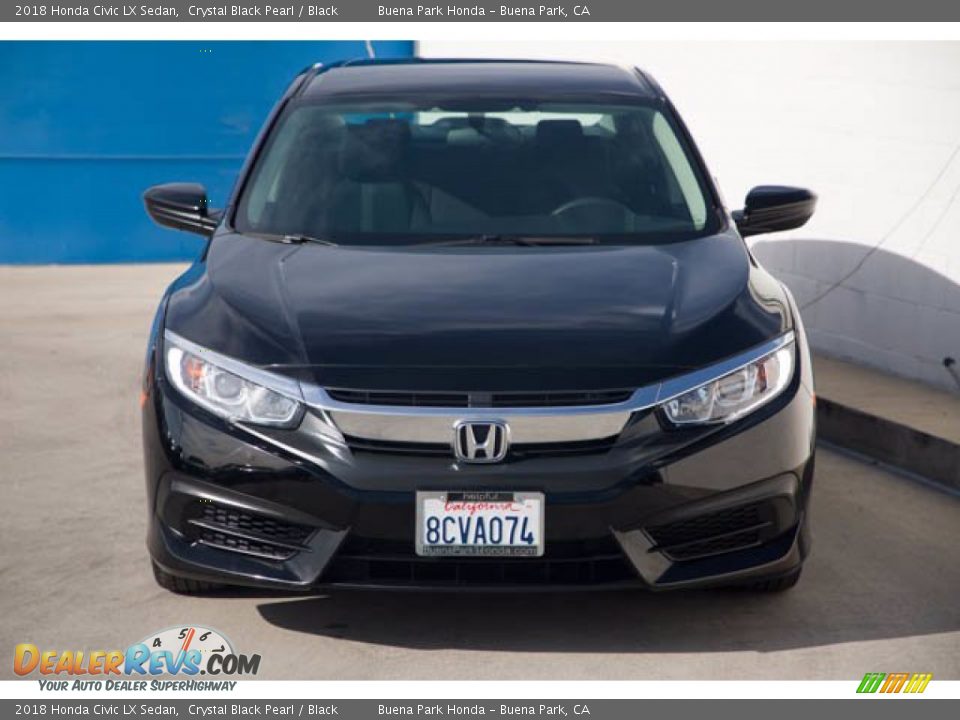 2018 Honda Civic LX Sedan Crystal Black Pearl / Black Photo #7