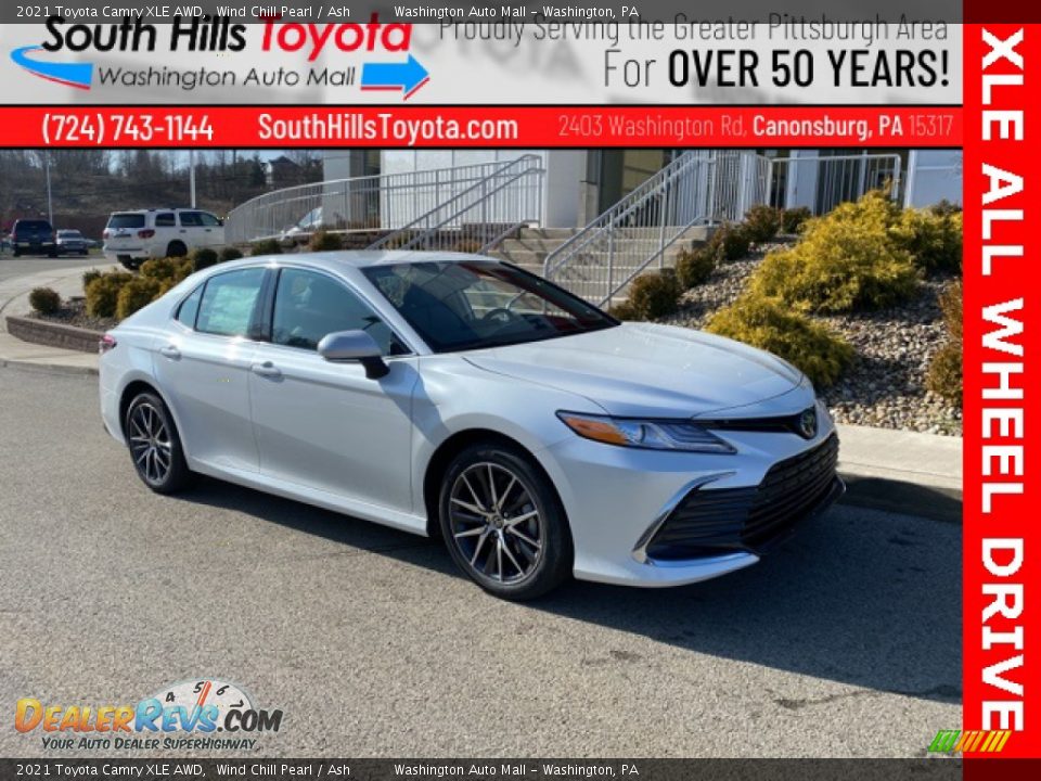 2021 Toyota Camry XLE AWD Wind Chill Pearl / Ash Photo #1