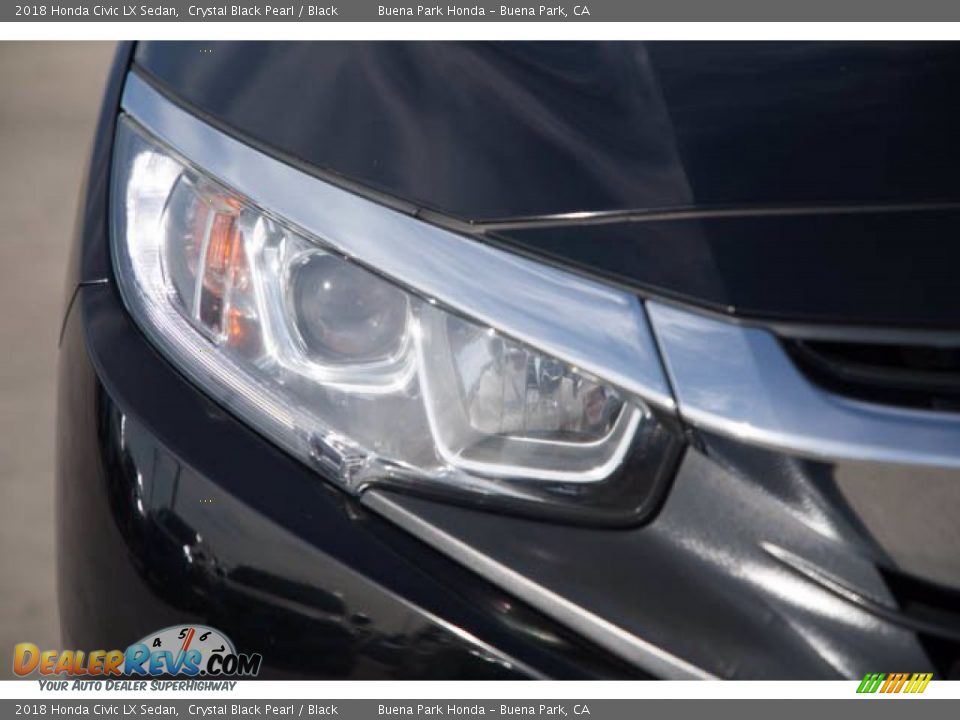 2018 Honda Civic LX Sedan Crystal Black Pearl / Black Photo #8