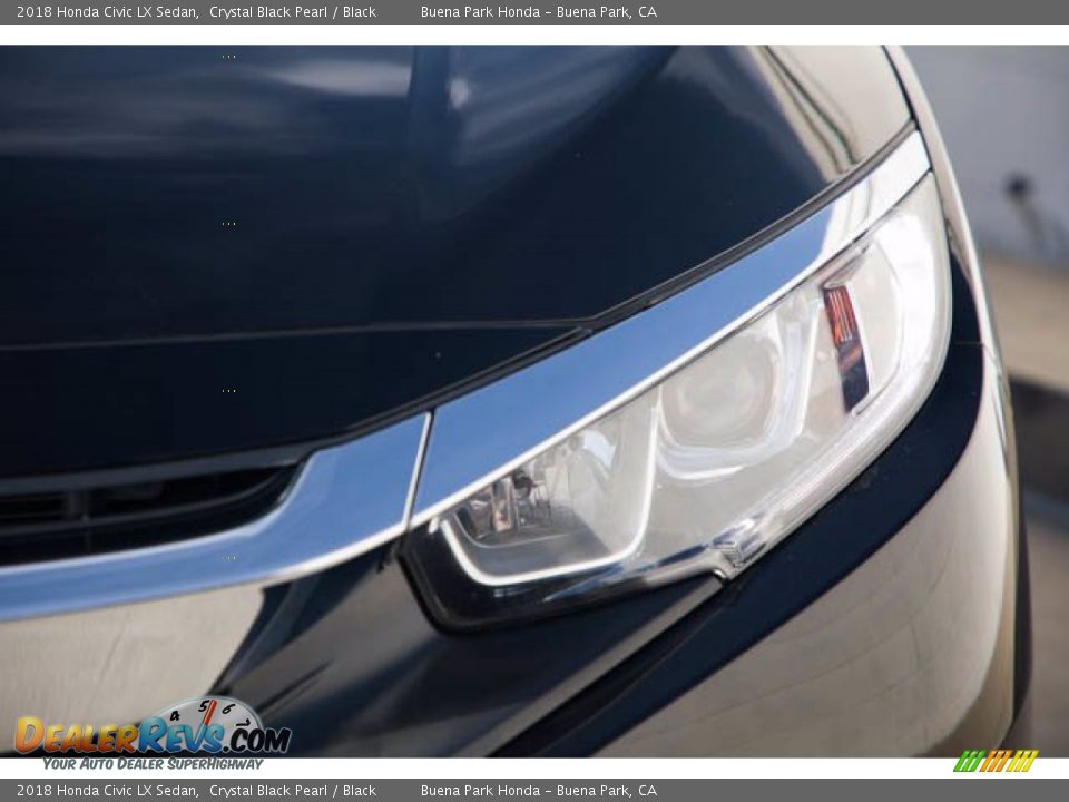 2018 Honda Civic LX Sedan Crystal Black Pearl / Black Photo #9