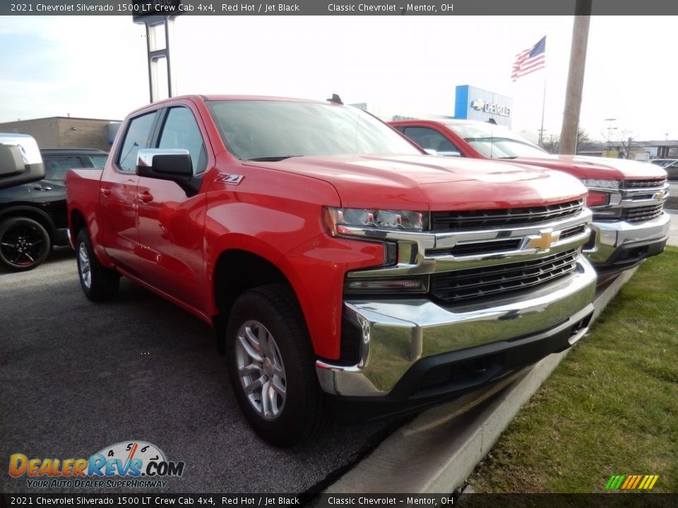 2021 Chevrolet Silverado 1500 LT Crew Cab 4x4 Red Hot / Jet Black Photo #3