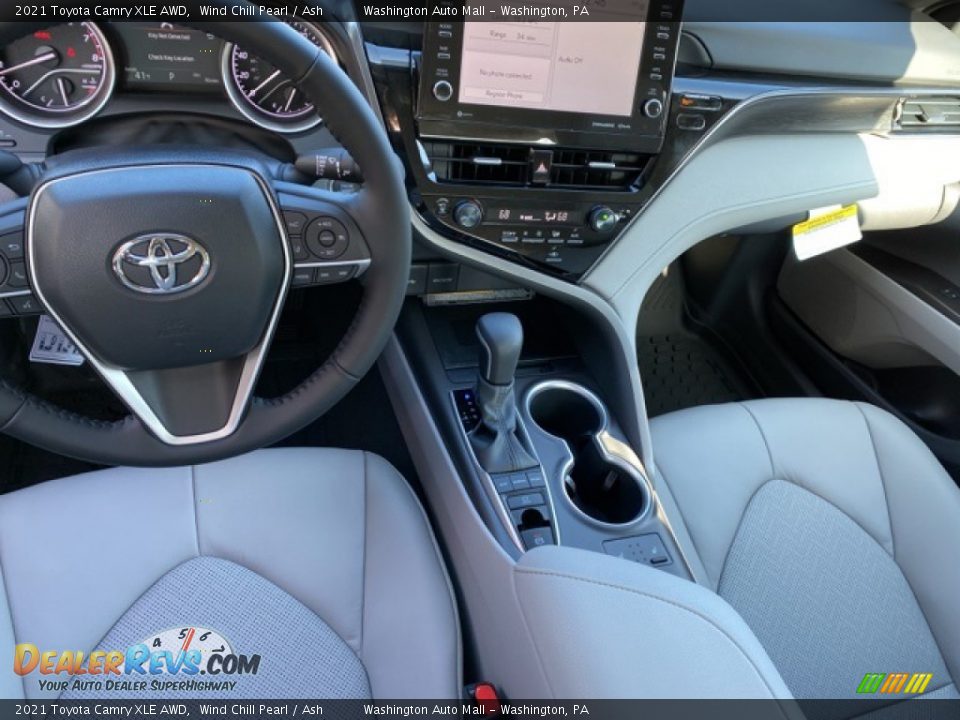 2021 Toyota Camry XLE AWD Wind Chill Pearl / Ash Photo #3