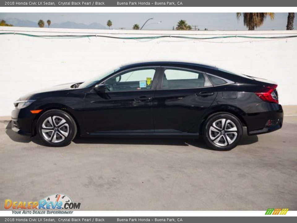 2018 Honda Civic LX Sedan Crystal Black Pearl / Black Photo #10