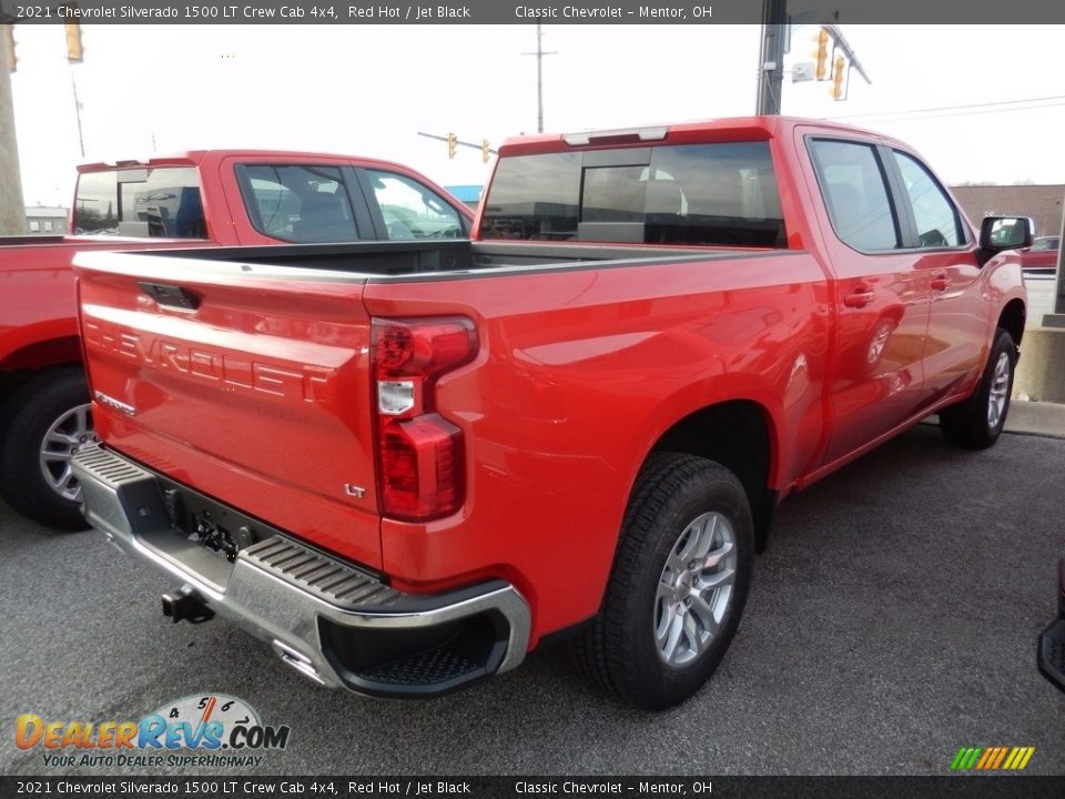 2021 Chevrolet Silverado 1500 LT Crew Cab 4x4 Red Hot / Jet Black Photo #4