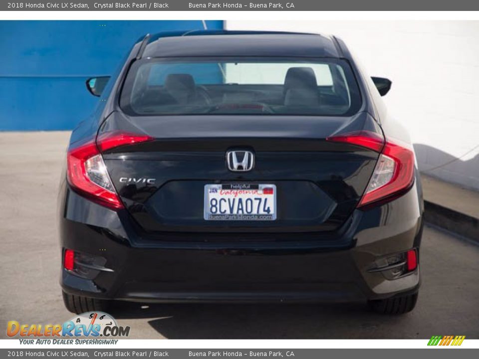 2018 Honda Civic LX Sedan Crystal Black Pearl / Black Photo #11