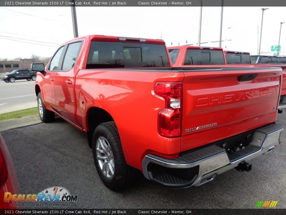 2021 Chevrolet Silverado 1500 LT Crew Cab 4x4 Red Hot / Jet Black Photo #5