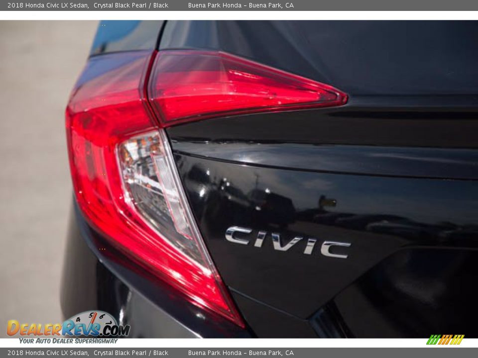 2018 Honda Civic LX Sedan Crystal Black Pearl / Black Photo #12