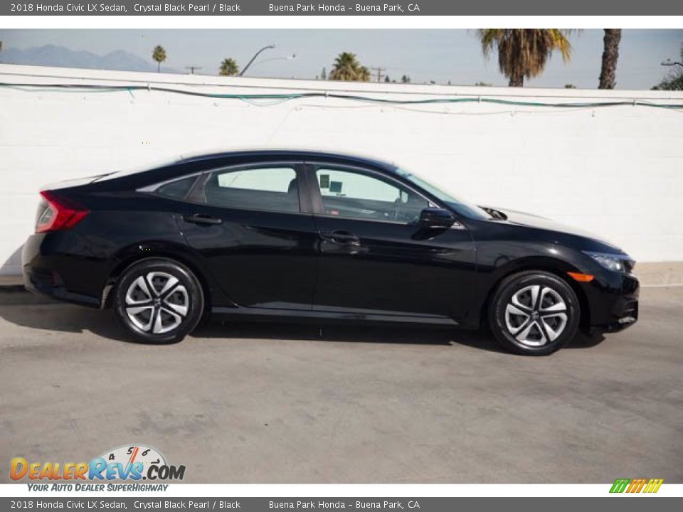 2018 Honda Civic LX Sedan Crystal Black Pearl / Black Photo #14