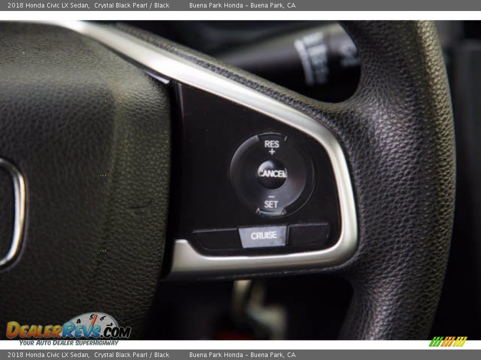 2018 Honda Civic LX Sedan Crystal Black Pearl / Black Photo #17