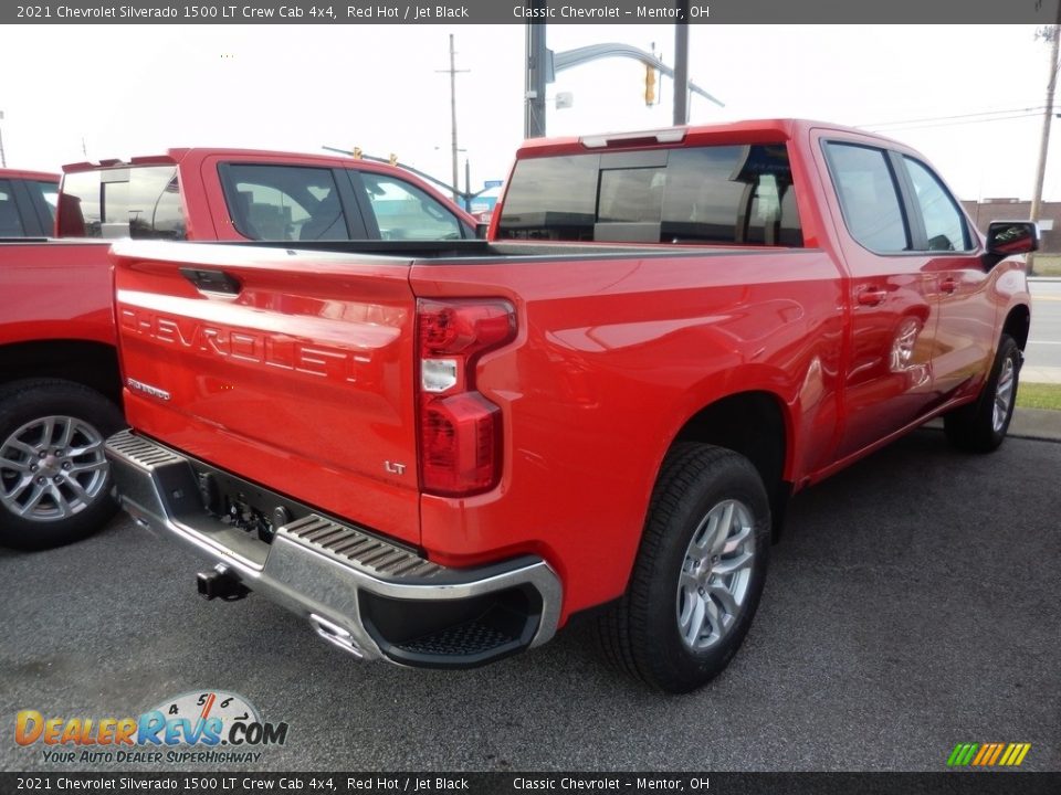 2021 Chevrolet Silverado 1500 LT Crew Cab 4x4 Red Hot / Jet Black Photo #4