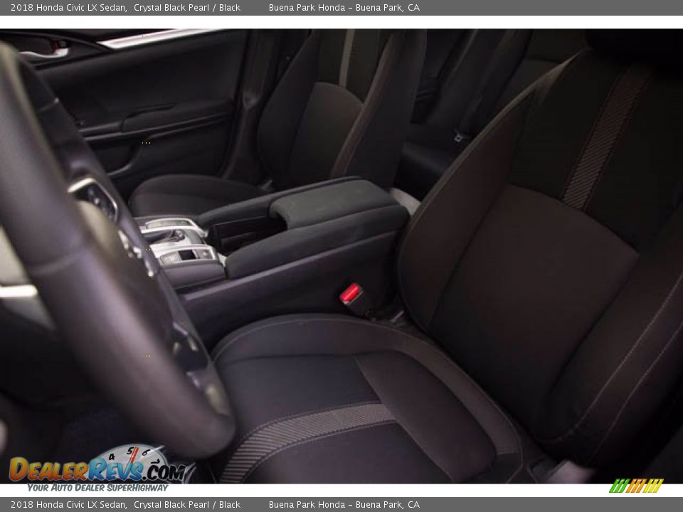 2018 Honda Civic LX Sedan Crystal Black Pearl / Black Photo #19
