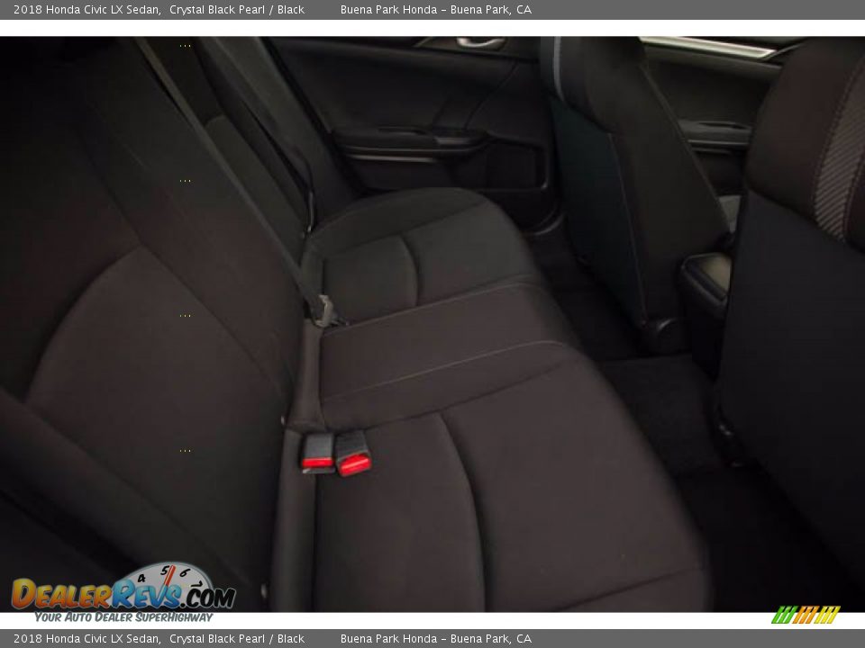 2018 Honda Civic LX Sedan Crystal Black Pearl / Black Photo #22