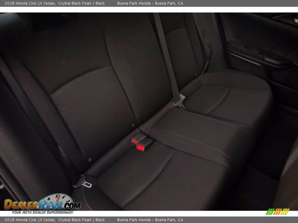 2018 Honda Civic LX Sedan Crystal Black Pearl / Black Photo #23