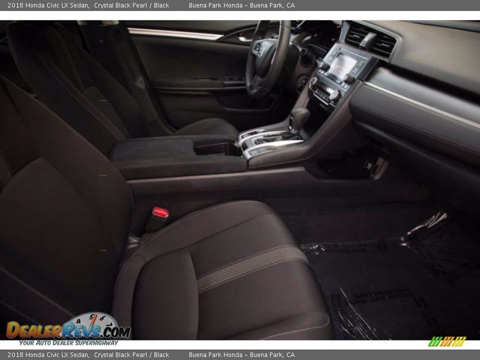 2018 Honda Civic LX Sedan Crystal Black Pearl / Black Photo #24