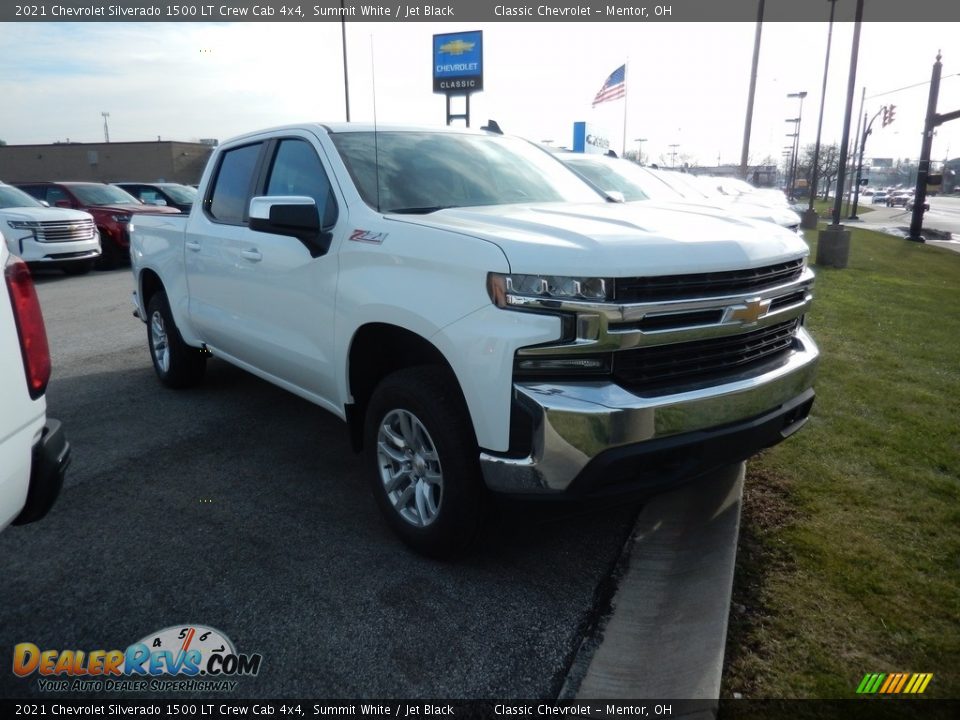 2021 Chevrolet Silverado 1500 LT Crew Cab 4x4 Summit White / Jet Black Photo #3