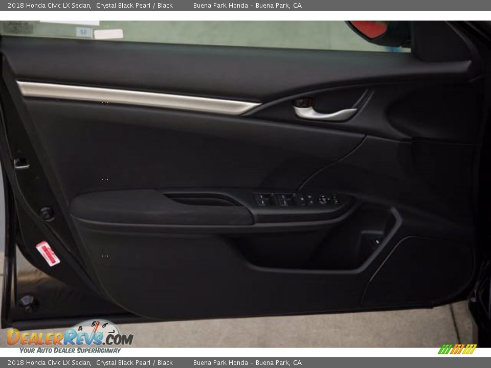 2018 Honda Civic LX Sedan Crystal Black Pearl / Black Photo #29