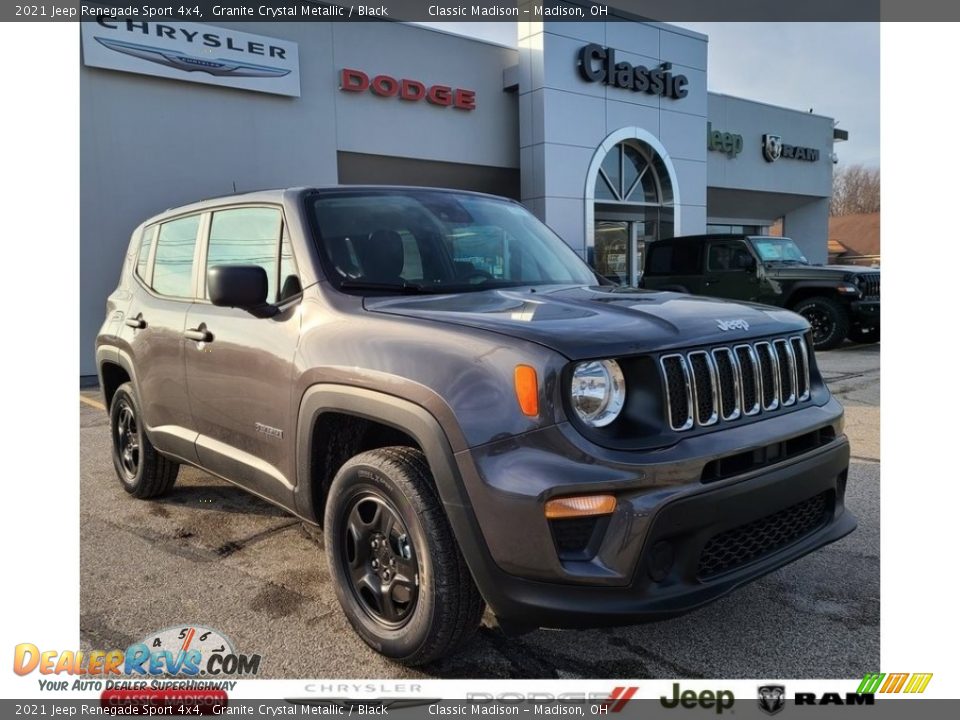 2021 Jeep Renegade Sport 4x4 Granite Crystal Metallic / Black Photo #1