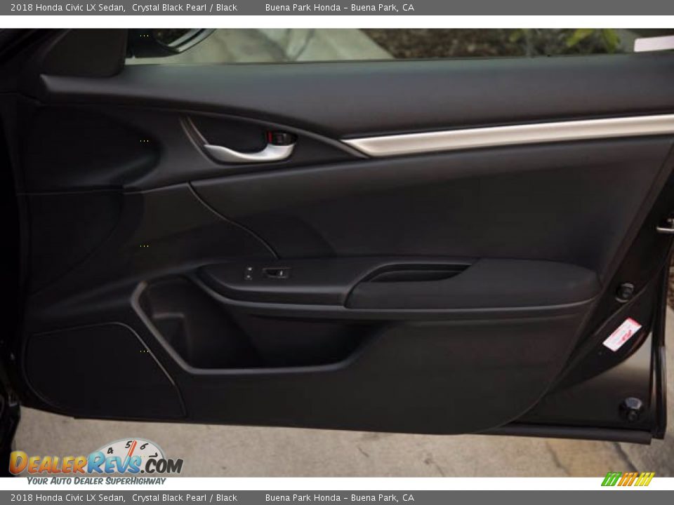 2018 Honda Civic LX Sedan Crystal Black Pearl / Black Photo #33