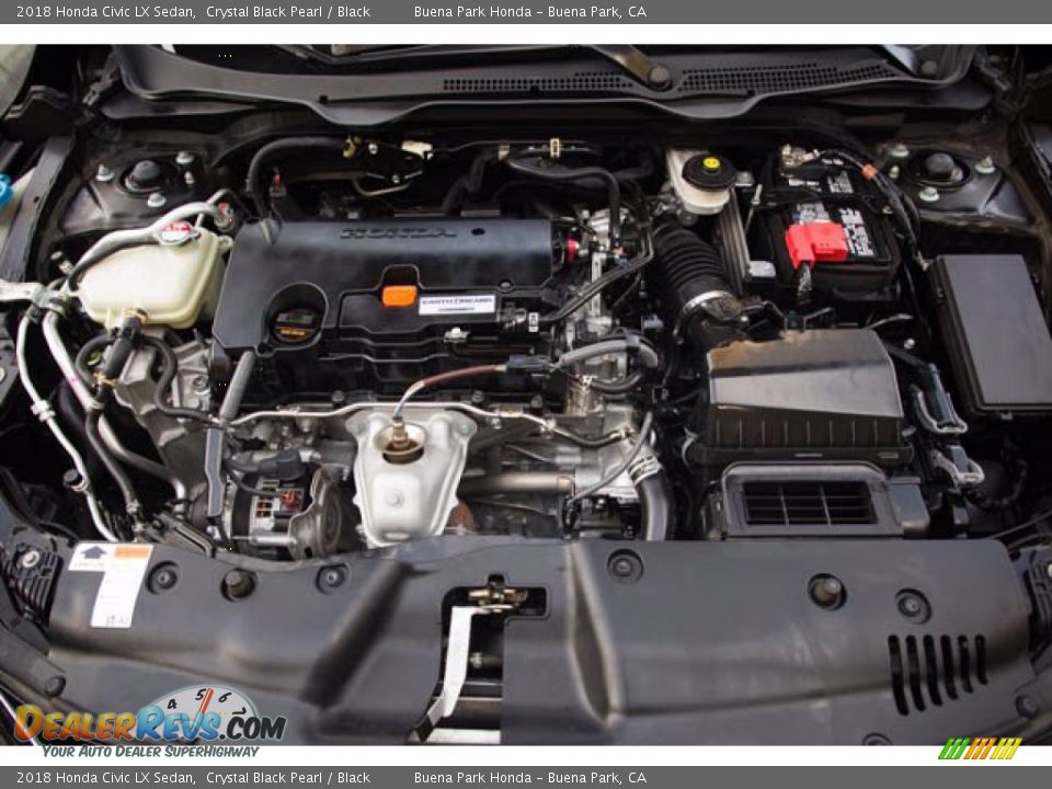 2018 Honda Civic LX Sedan Crystal Black Pearl / Black Photo #34