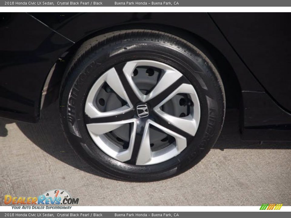 2018 Honda Civic LX Sedan Crystal Black Pearl / Black Photo #35