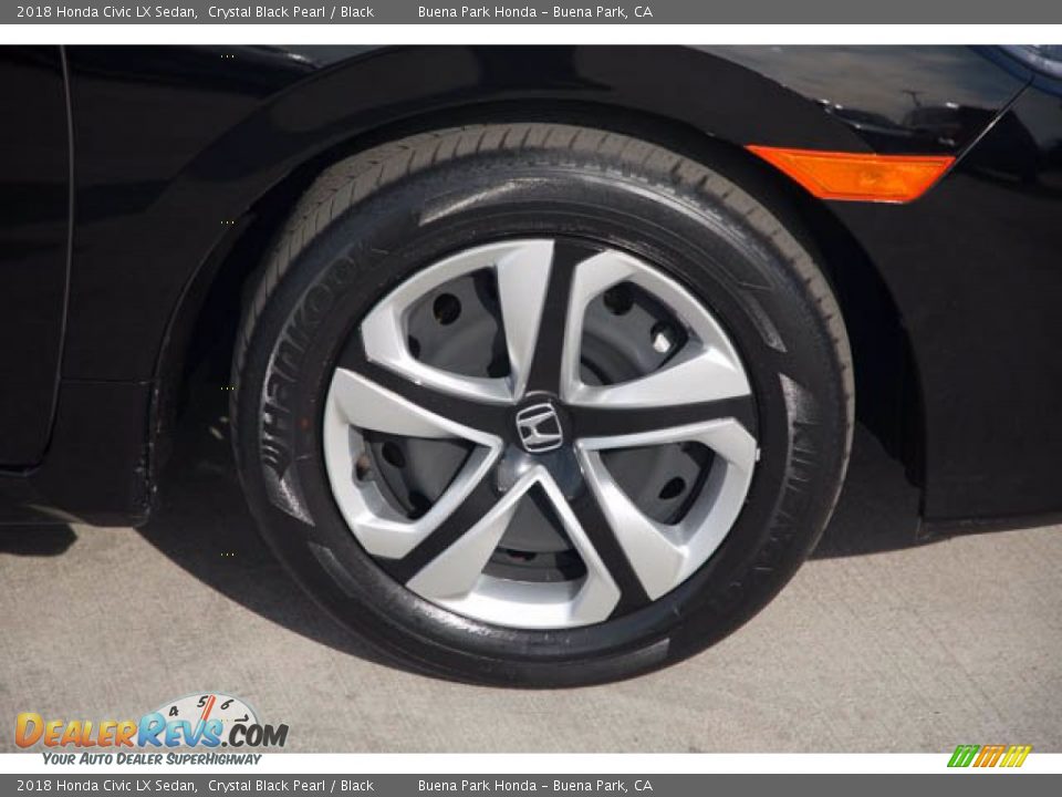 2018 Honda Civic LX Sedan Crystal Black Pearl / Black Photo #36