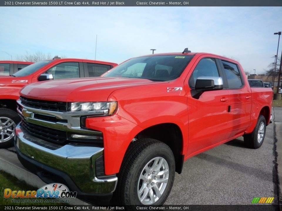 2021 Chevrolet Silverado 1500 LT Crew Cab 4x4 Red Hot / Jet Black Photo #1