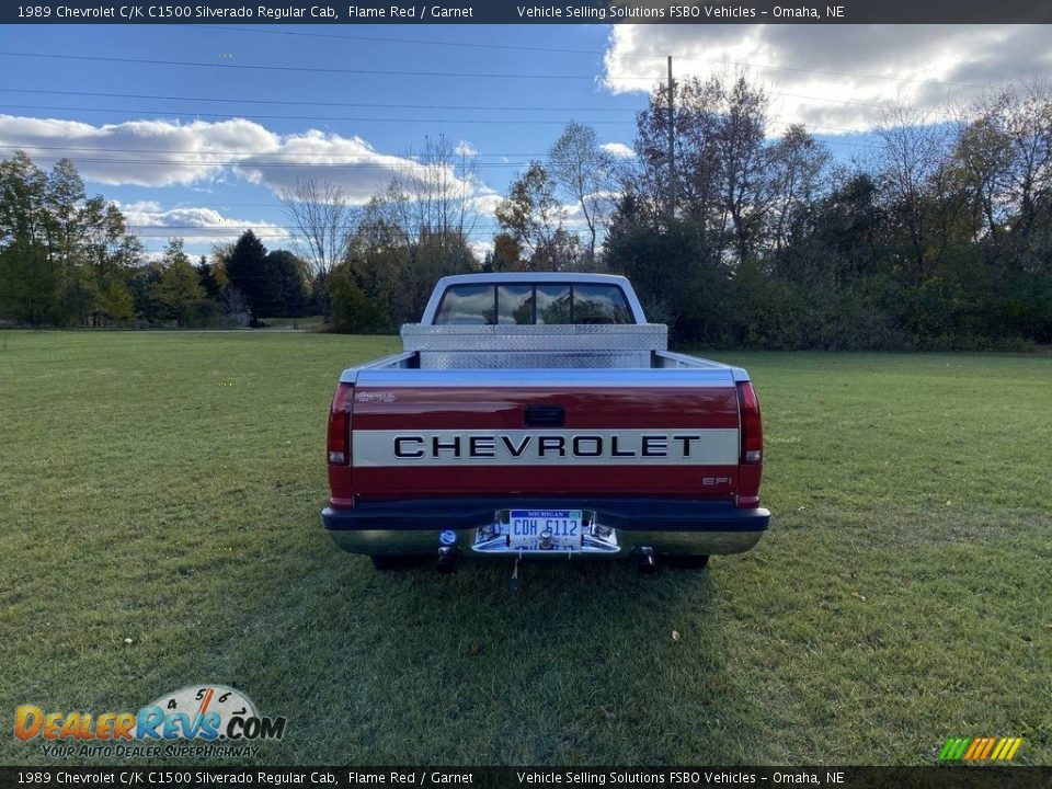 1989 Chevrolet C/K C1500 Silverado Regular Cab Flame Red / Garnet Photo #10