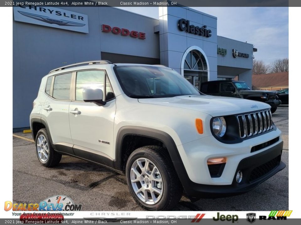2021 Jeep Renegade Latitude 4x4 Alpine White / Black Photo #1