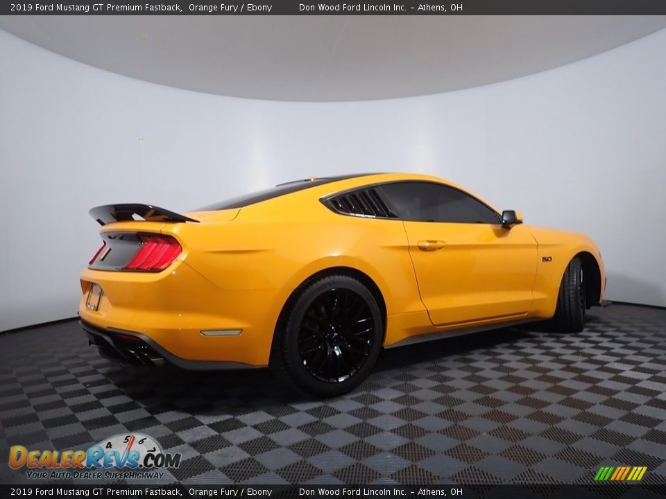 2019 Ford Mustang GT Premium Fastback Orange Fury / Ebony Photo #17