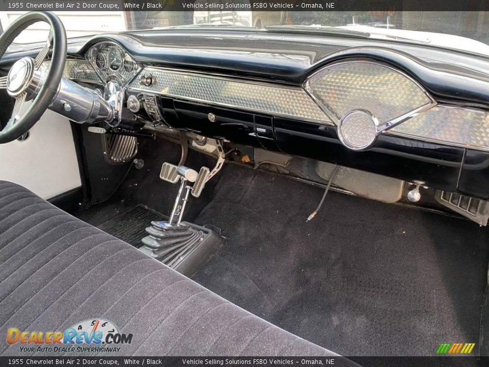 1955 Chevrolet Bel Air 2 Door Coupe White / Black Photo #5