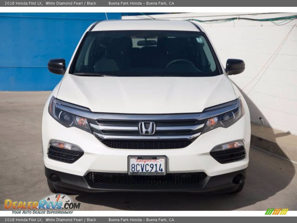 2018 Honda Pilot LX White Diamond Pearl / Black Photo #7