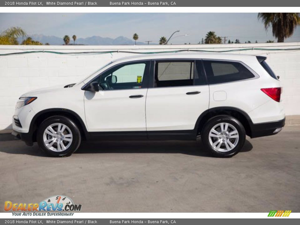 2018 Honda Pilot LX White Diamond Pearl / Black Photo #8