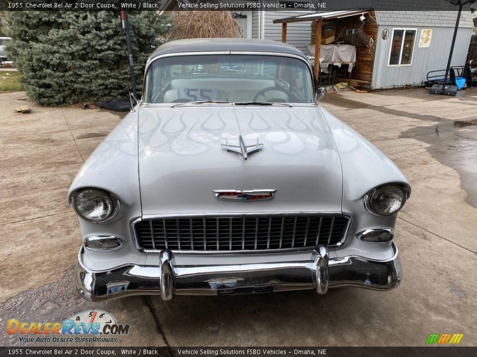 1955 Chevrolet Bel Air 2 Door Coupe White / Black Photo #7