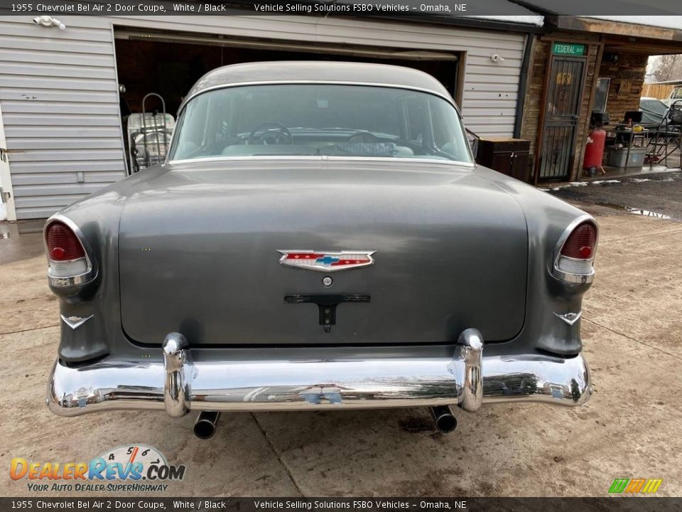 1955 Chevrolet Bel Air 2 Door Coupe White / Black Photo #8