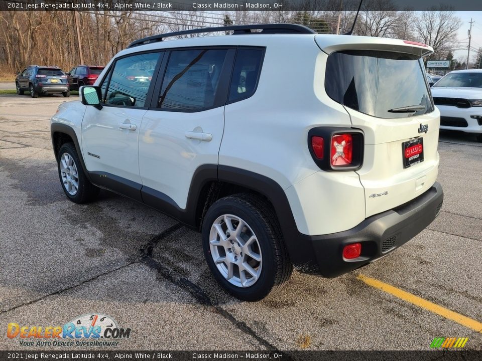 2021 Jeep Renegade Latitude 4x4 Alpine White / Black Photo #8